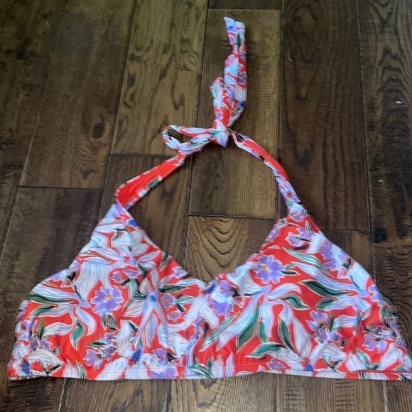 Modcloth Floral Halter Bikini Swim Top - Picture 1 of 5